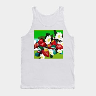 Strawberries with Blossoms Tank Top